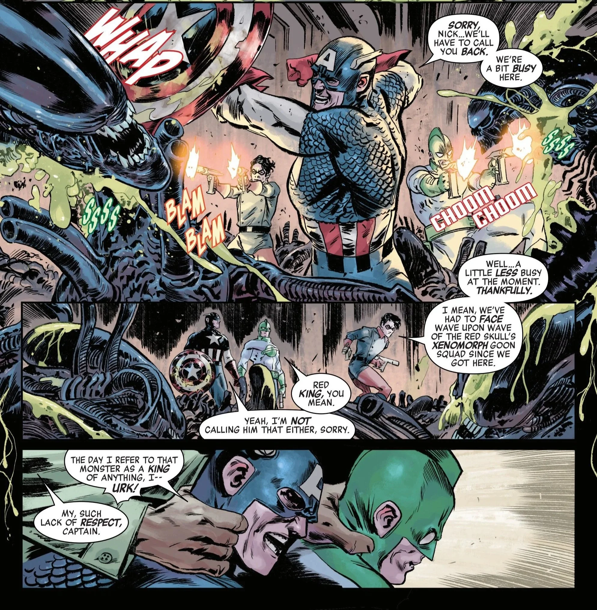 REVIEW: Alien vs Captain America #4 Calls Checkmate on the Red